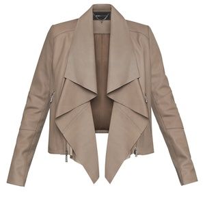 Rare! BCBGMAXAZRIA Leather Drape Jacket